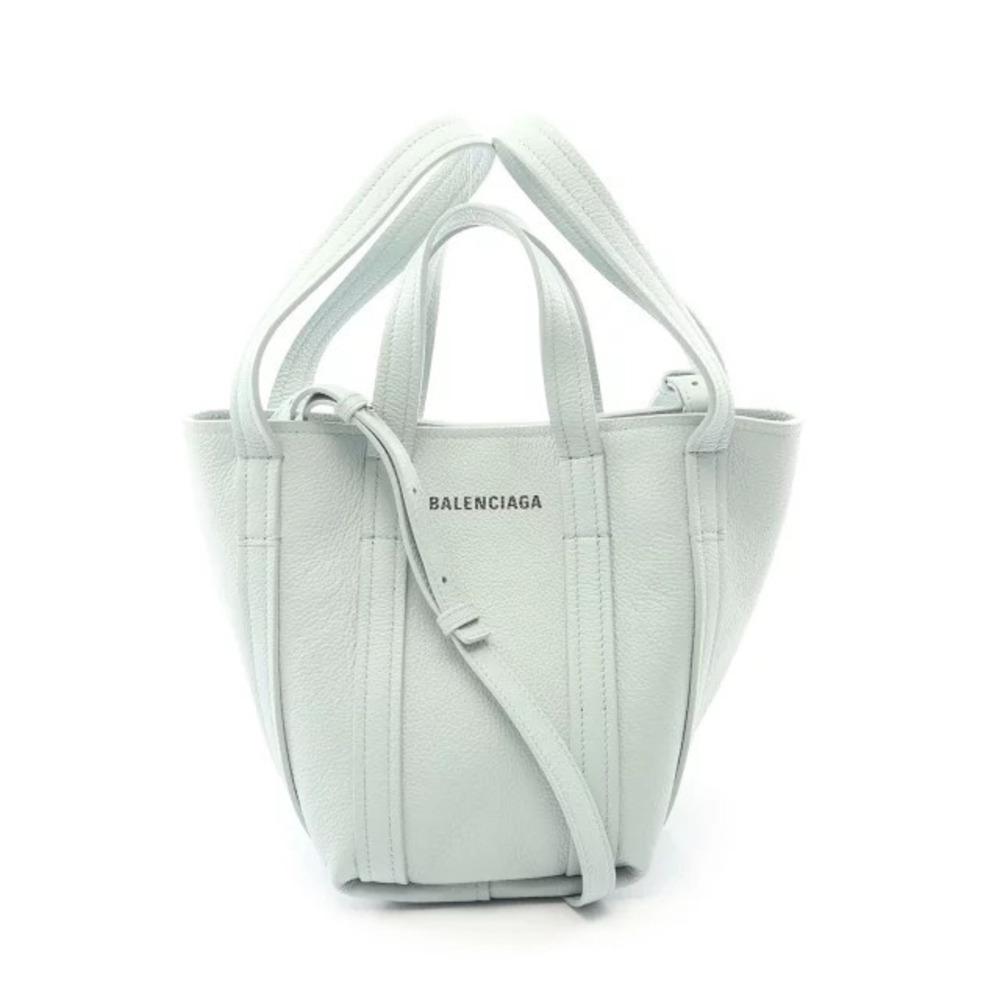Balenciaga North South Handbag Leather Green